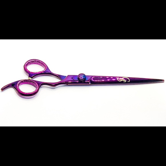 Barber Cutting Scissor Japanese Steel Purple - Picture 2 of 5